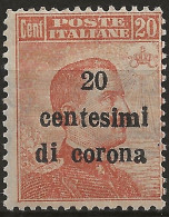 TRTT5N4,1919 Terre Redente - Trento E Trieste, Sassone Nr. 5, Francobollo Nuovo Senza Linguella **/ - Trentino & Triest