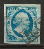 PAYS-BAS: Obl., YT N° 1a, Bleu Pale, TB - Used Stamps