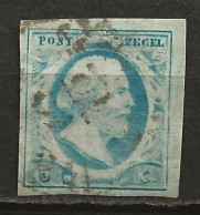 PAYS-BAS: Obl., YT N° 1b, Bleu Laiteux, TB - Used Stamps