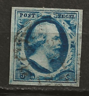 PAYS-BAS: Obl., YT N° 1c, Bleu Acier, TB - Used Stamps