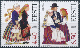 Mi 472-473 MNH ** / Traditional Costumes, Äksi, Otepää - Estonie