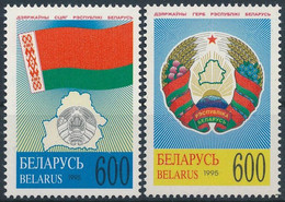 Belarus, Mi 102-103 MNH ** / Flag, Chart, Heraldry, Coat Of Arms - Timbres