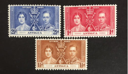 1937 - Antigua - Coronation Of King George VII And Queen Elizabeth - Unused - 1858-1960 Colonia Británica