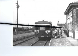 Moerbeke-Waas :Station Moerbeke-Waas  En Dieseltreintje Op16/9/59 -let Op Dit Is Een Foto !! - Mörbeke-Waas