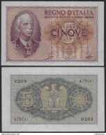 1940 Lire 5 Impero FDS Rif BS 13A Gigante - Autres & Non Classés