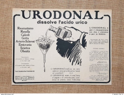 Urodonal Acido Urico Chatelain E Spumante Contratto Canelli Pubblicità Del 1918 - Autres & Non Classés