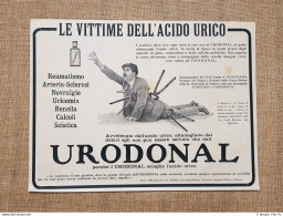 Urodonal Per Le Vittime Dell'acido Urico Chatelain Milano Pubblicità Del 1918 - Autres & Non Classés