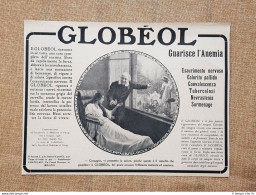 Tonico Contro L'anemia Globeol Chatelain Milano Pubblicità Del 1918 - Autres & Non Classés