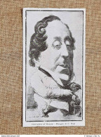 Caricatura Del Compositore Gioachino Rossini Di C. Rapi Stampa Del 1927 - Non Classés