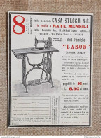Pubblicità Del 1914 Macchina Da Cucire Labor Casa Stucchi & C. Triulzi Milano - Autres & Non Classés