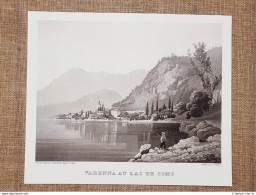 Varenna Sul Lago Di Como Lombardia Incisione Di L. Cherbuin Del 1840 Ristampa - Sonstige & Ohne Zuordnung