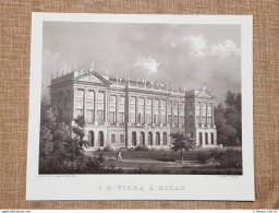 Milano Villa Reale Lombardia Incisione Di L. Cherbuin Del 1840 Ristampa - Sonstige & Ohne Zuordnung
