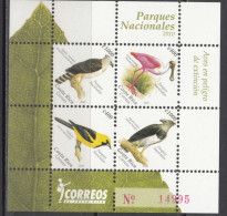 2010 Costa Rica National Parks Birds Aves Oiseaux Miniature Sheet Of 4 MNH - Costa Rica