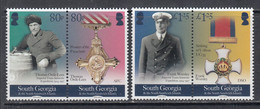 2018 South Georgia Imperial Trans Antarctic Expedition Complete Set Of 2 Pairs MNH - Georgia Del Sud