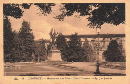 FRANCE - Libourne - Monument Aux Morts - Henri Moreau - Jardins - Carte Postale Ancienne - Libourne