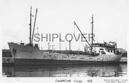 Cargo Français CAMPECHE - Carte Photo éditions Marius Bar - Bateau/ship/schiff - Koopvaardij