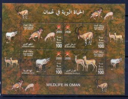 2000 Oman Wildlife Oryx Souvenir Sheet Complete  MNH - Oman