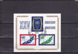 SA03 United Nations New York 1970 25th Anniv The United Nations Imperf Minisheet - Used Stamps