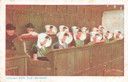 FOLKLORE - Costume - Interieur Kerk Zuid - Beveland - Carte Postale Ancienne - Trachten