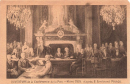 PEINTURES & TABLEAUX - Emile Ferdinand Polack - Ouverture De La Conférence De La Paix - 1919 - Carte Postale Ancienne - Pintura & Cuadros