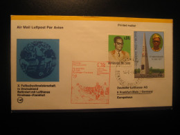 KINSHASA Frankfurt 1974 Lufthansa Airline Football World Cup First Flight Cancel Cover ZAIRE CONGO GERMANY - Covers & Documents