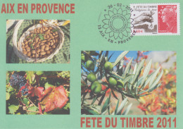 Carte  Locale  Maximum   1er  Jour   FRANCE   Fête  Du  TIMBRE   AIX  EN  PROVENCE   2011 - Giornata Del Francobollo