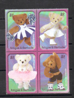 Antigua & Barbuda 2002 Set Teddy Bears Stamps (Michel 3773/76) MNH - Antigua Y Barbuda (1981-...)
