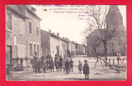 F-87-Saint Laurent Sur Gorre-01A12 St Laurent S. Gorre, Place Du Champ De Foire, Animation, Cpa  - Saint Laurent Sur Gorre