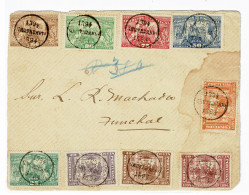 Portugal, 1894, # 98/106, Para O Funchal, Frente De Carta - Lettres & Documents