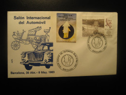 BARCELONA 1983 Expomovil Salon Automovil Cancel Cover + Poster Stamp Vignette Label SPAIN Auto Car - Cars