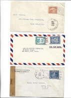 EL SALVADOR - POSTAL HISTORY LOT OF 6 COVERS - AIRMAIL CENSORED - Salvador