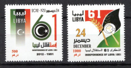 Libye 2012; 61e Anniversaire De L'independance Libye, Michel-N° , MNH, Neuf ** - Libyen