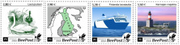 Finland Finnland Finlande 2024 Definitives Birds Map Ship Lighthouse BeePost Set Of 4 Stamps MNH - Ungebraucht