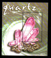 Dominica 2001, MNH, Michel Bl 667, Minerals, Quartz - Mineralien