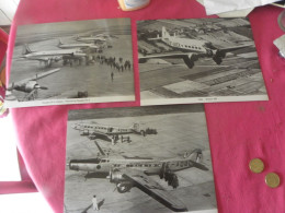 3 Vintage Photo Avion - Carteles