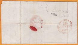 1839 - QV - LIVERPOOL Folded SHIP LETTER To London - Arrival Stamp - Lettre Maritime Liverpool Vers London, Angleterre - Marcofilie