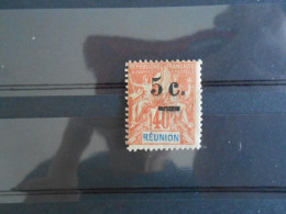 REUNION YT 52 ALLEGORIE 5c. Sur 40c. Rouge-orange* - Unused Stamps