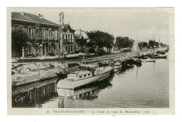 34 - B5133CPA - PALAVAS LES FLOTS - Le Canal Et Route De MONTPELLIER - Très Bon état - HERAULT - Palavas Les Flots