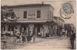 82 - T13991CPA - LAVIT DE LOMAGNE - Place De L'hotel De Ville Et Grande Rue - Café Du Commerce - Parfait état - TARN-ET- - Lavit