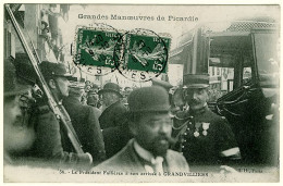 60 - T10152CPA - GRANDVILLIERS - Le Président Fallieres A Son Arrivée - Très Bon état - OISE - Grandvilliers