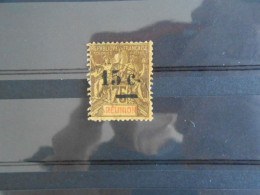 REUNION YT 54 ALLEGORIE 15c. Sur 75c. Violet/noir S.jaune* - Unused Stamps