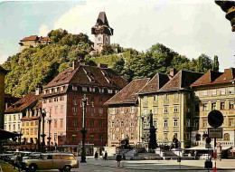 Automobiles - Graz - Hauptplatz Mit Scholssberg - CPM - Voir Scans Recto-Verso - PKW