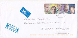 Israel Registered Cover Sent Air Mail To Germany 1999 Single Franked - Briefe U. Dokumente