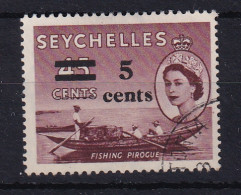 Seychelles: 1957   QE II - Surcharge   SG191   5c On 45c     Used - Seychellen (...-1976)