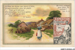 AQ#BFP1-BELGIQUE-0121 - Si Dieu Me Donne Une OEUVRE - Vignette De CHARLEROI 1911 - Charleroi