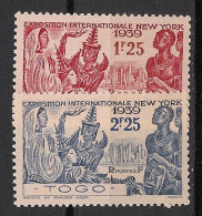 TOGO - 1939 - N°YT. 175 à 176 - Exposition New York - Série Complète - Neuf Luxe** / MNH / Postfrisch - Unused Stamps