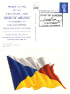 Maiden Voyage Of Spirit Of London 1972 Cover & P&O 2x Postcard - Familles Royales