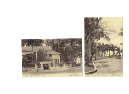 Lot 2 Cpa - Conakry Guinée - A.D.S. N°108-101 Service Du Port Inspection Navigation / Boulevard Maritime Animation Arbre - Guinea