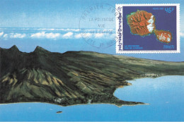CARTE MAXIMUM #23500 POLYNESIE FRANCAISE PAPEETE 1992 VUE DE L ESPACE TAHITI - Tarjetas – Máxima