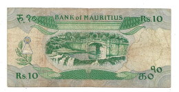 Bank Of Mauritius  10 Rs  état Moyen Non Déchiré (1475) - Maurice